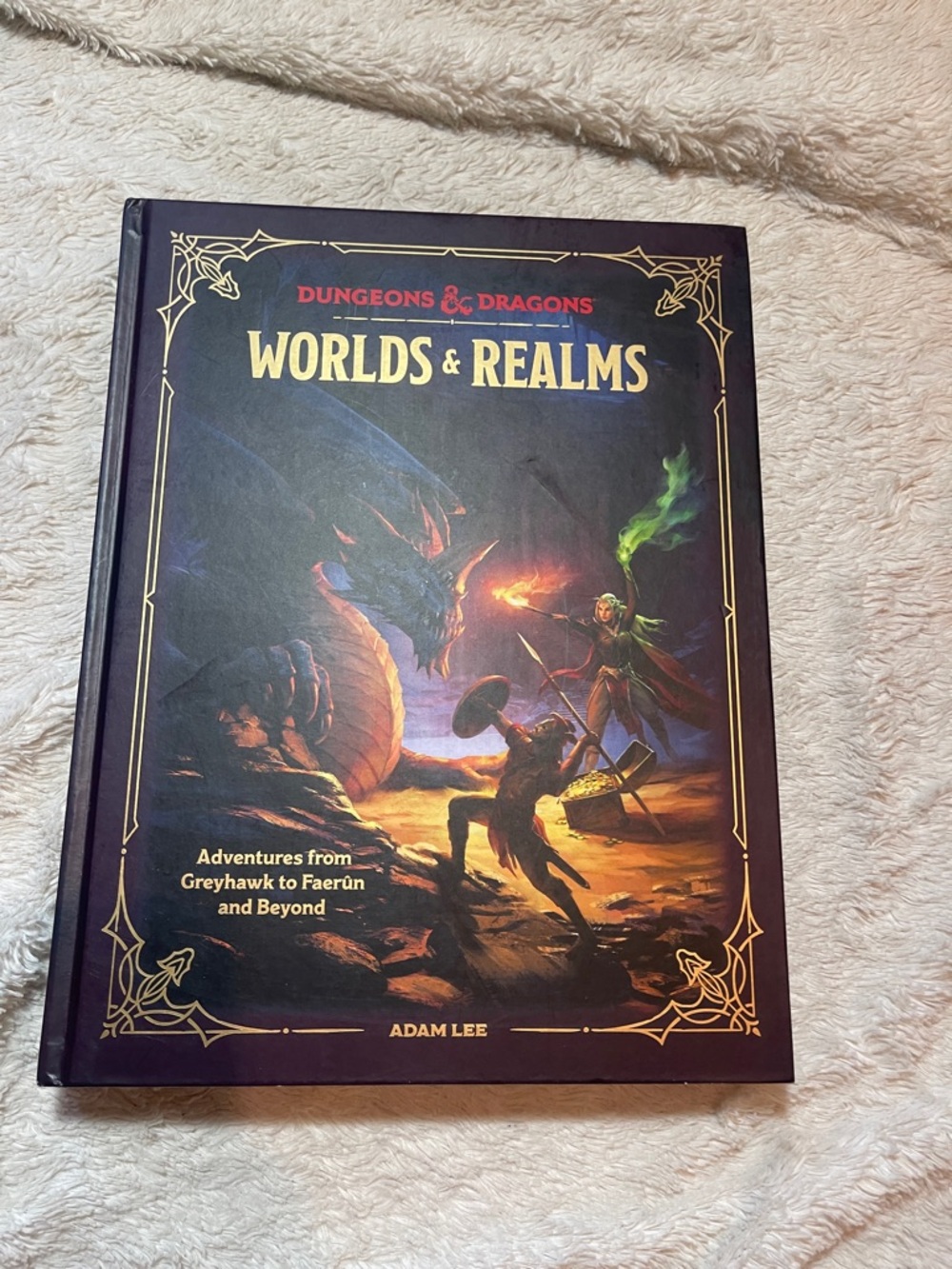 Dungeons & Dragons Worlds & Realms Hardcover Book - Purple Cover